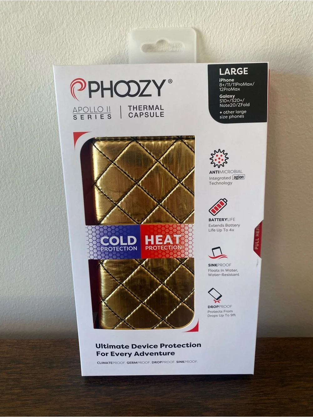 Phoozy Apollo II Thermal Capsule Phone Sleeve - Gold (Large)